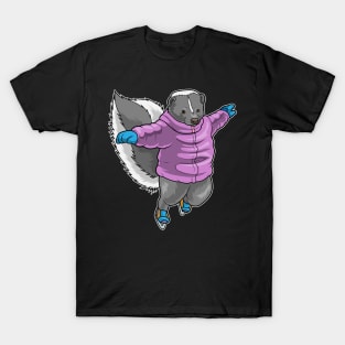 Skunk Ice skating Ice skates T-Shirt